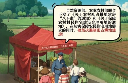 全國(guó)“土地日”|農(nóng)村亂占耕地建房“八不準(zhǔn)”系列漫畫海報(bào)